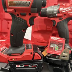 M18 FUEL 18V Lithium-Ion Brushless Cordless Hammer Drill and Impact Driver Combo Kit (2-Tool) with 2 Batteries