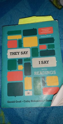 They say I say Book for English 101
