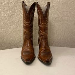 Ariat Brown Leather Cowboy Boots Ladies Size 6.5 