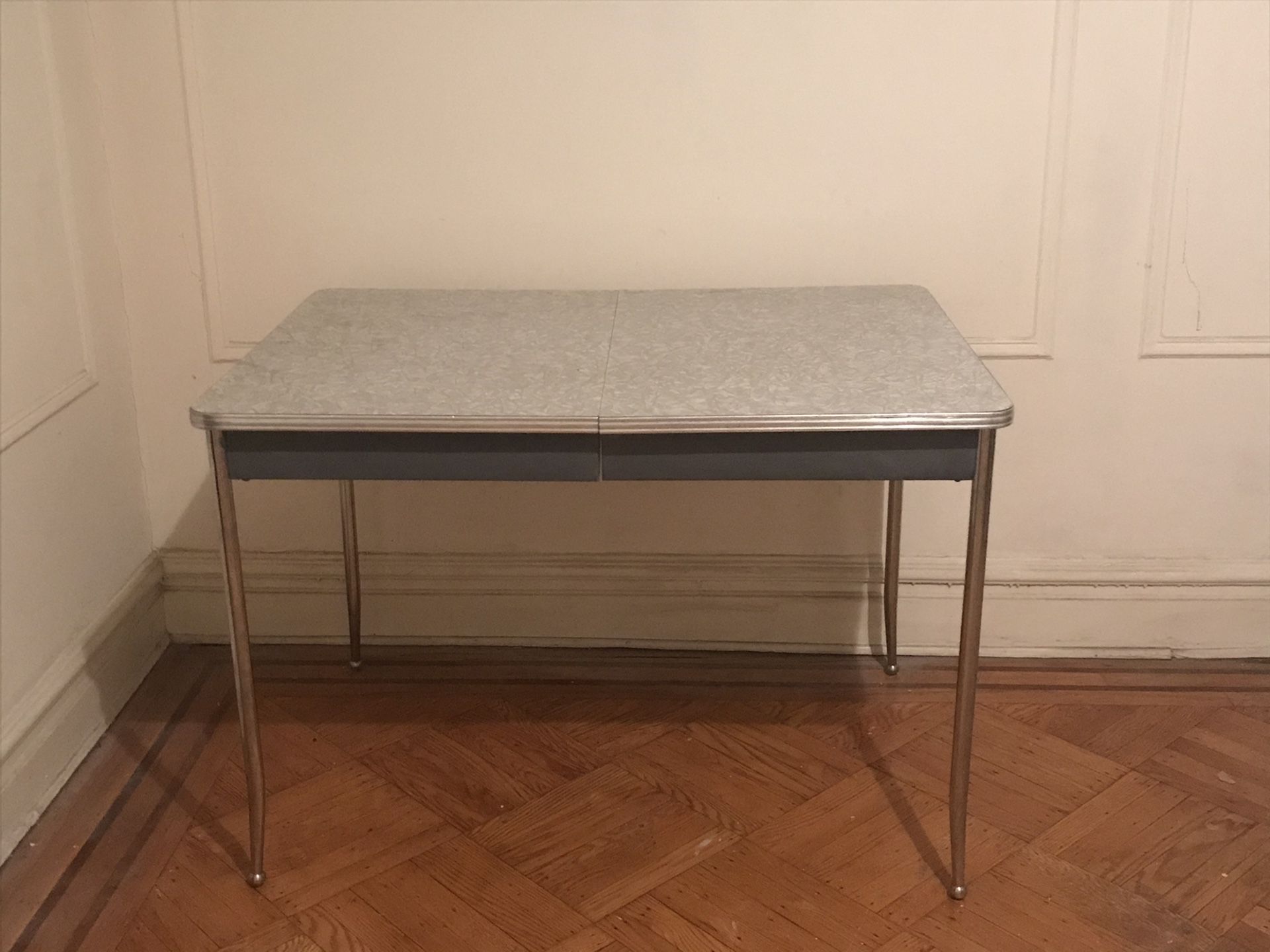 Vintage formica kitchen table with chrome trim
