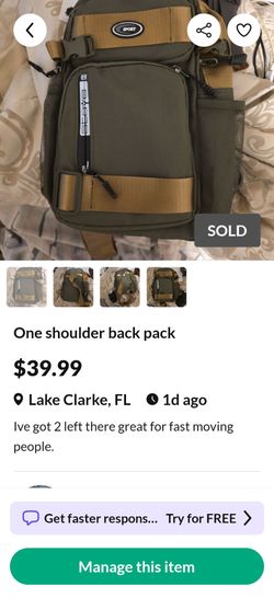 One shoulder back pack
