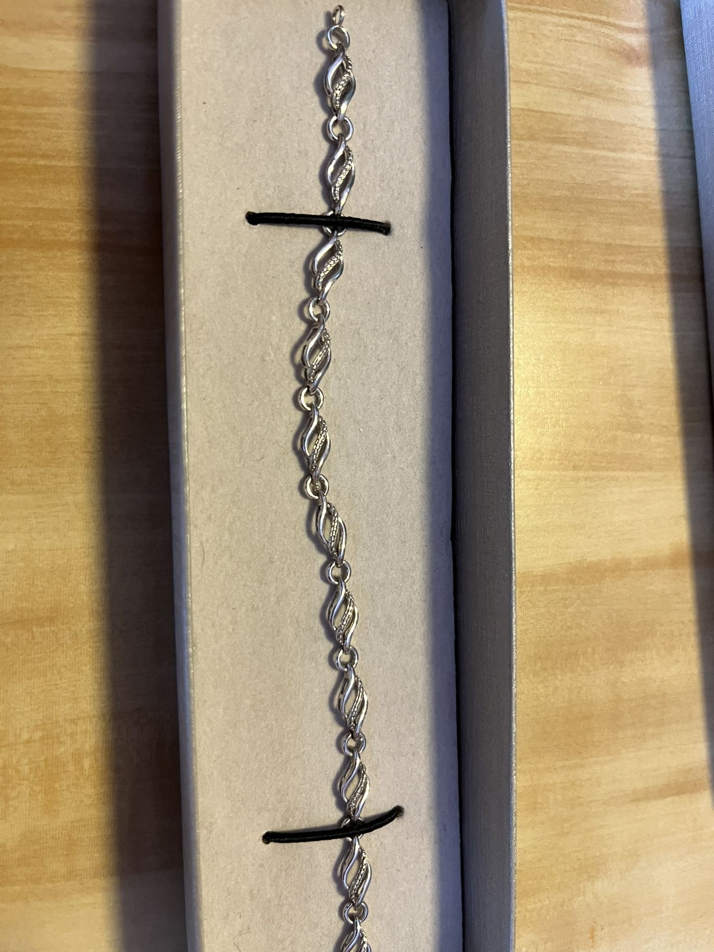Diamond Accent Flame Bracelet in Sterling Silver