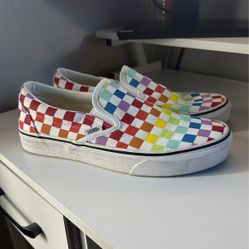 Vans Slip On Rainbow Checkerboard 