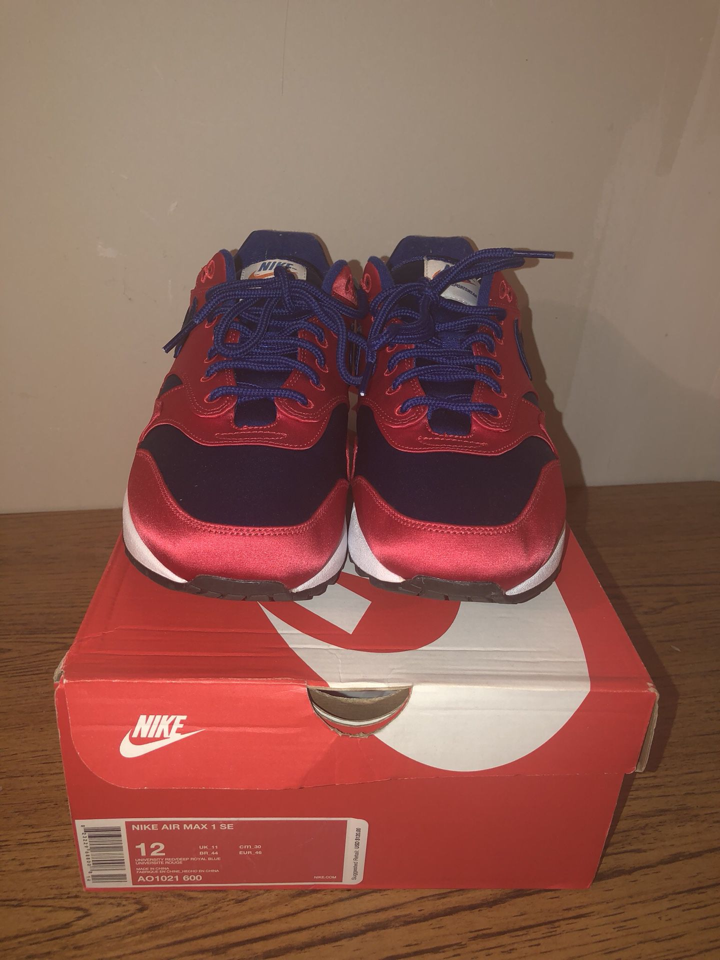 Red/Blue Nike Satin size 12 never worn