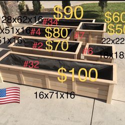 Wood Planter Box Garden Raised Herb Pots