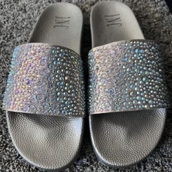 INC Peymin Champagne Slides (Size 8)