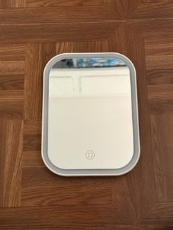 Vanity Mirror/Makeup Mirror for Desk, 3-Color Lighting & Touch Control Tabletop Mirror Lights, Portable Cordless Travel Mirror