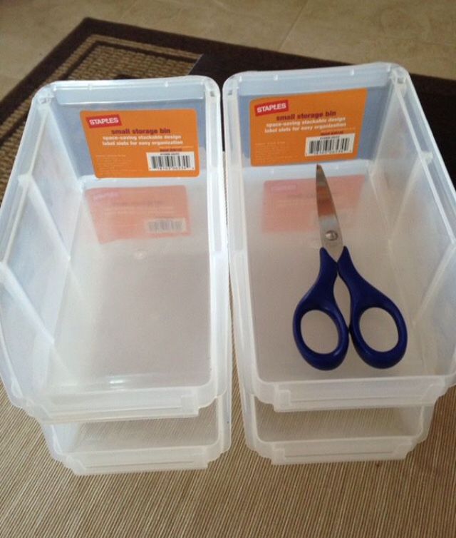 Small desk organizer bins