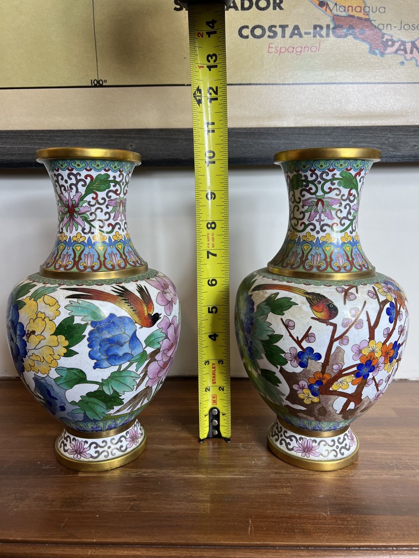 Chinese Cloisonné Vase Pair