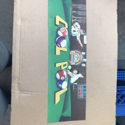 Cool Pool Translight Arcade Video Game Marquee