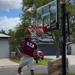 Lifetime 54 inch in ground basketball hoop adjustable basketball court