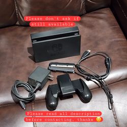 OG Nintendo Switch Dock, charger and Grip set