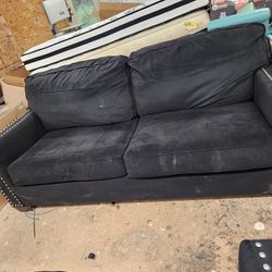 Black Love Seat And Sofa