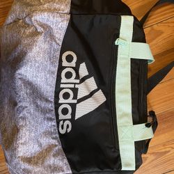 Mint Green & Black Adidas Gym Bag ( Normal Wear and Tear 