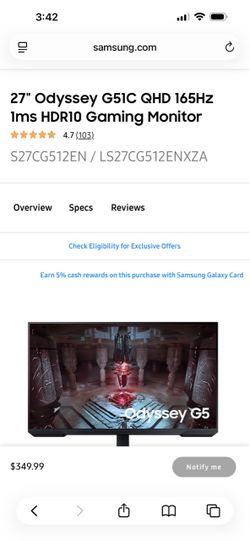 SAMSUNG ODYSSEY G51c 32”