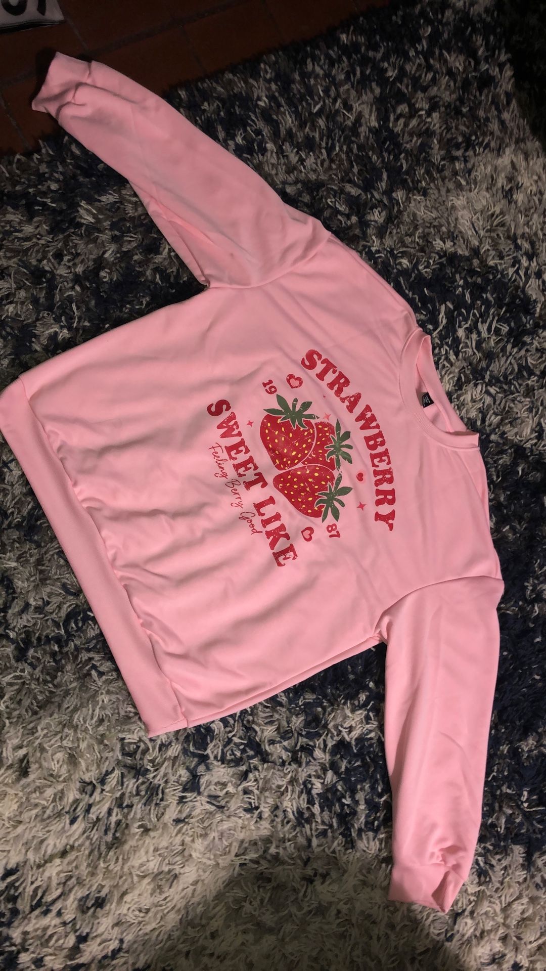 SHEIN Pink Strawberry Sweater 2XL CURVE