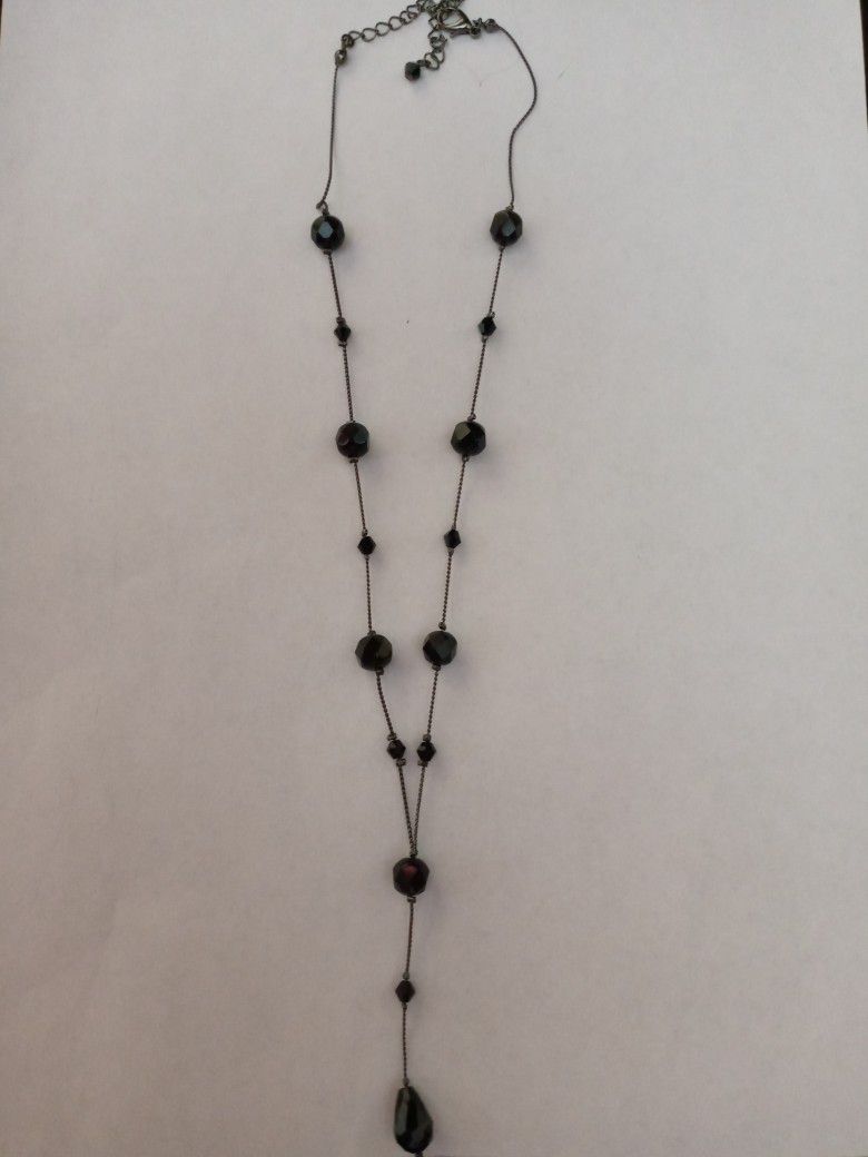 Simple Black Bead Necklace