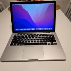 Apple Macbook Pro, 13.3-inch Laptop 13-inch (Retina), 2.7Ghz Dual Core i5 (Early 2015) MF839LL/A 256 GB SSD, 8 GB Memory,  MacOS Monterey v.12.7.4. Po