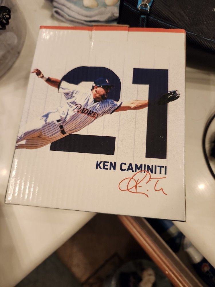 Ken Caminiti Bobblehead And Framed Picture