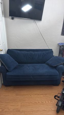 Blue Pull Out Couch Twin Bed (Super Comfy)