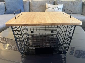 Fruit Basket With Wood Top