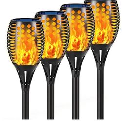 Aityvert Solar Lights, 43" Flickering Flames Torch Lights Outdoor Waterproof Landscape Decoration Lighting Dusk to Dawn Auto On/Off Security Flame Lig