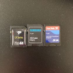 SD, and adapters