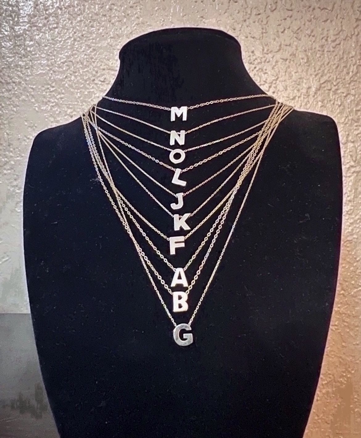10K 18 Inches Long ALL LETTERS ARE AVAILABLE