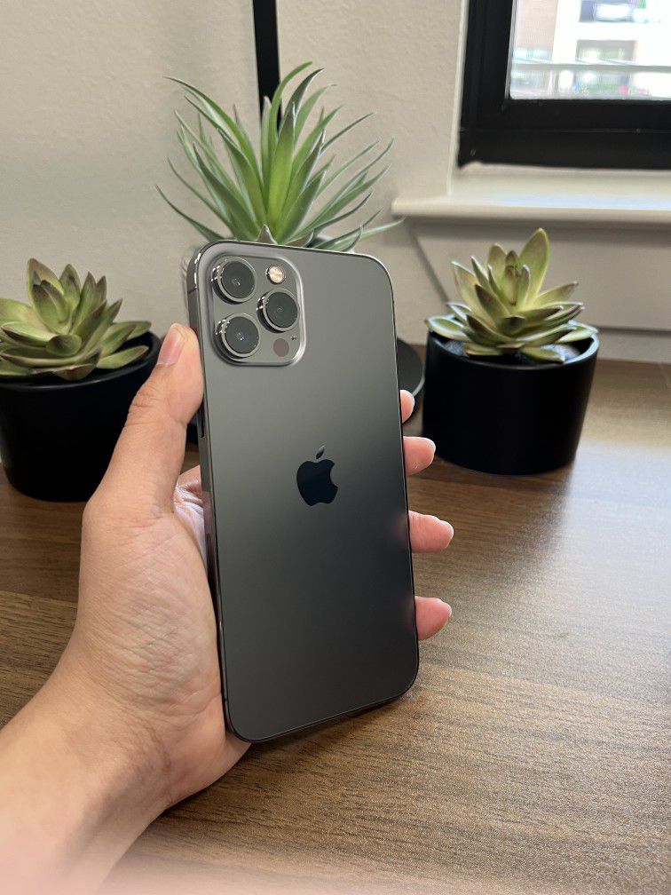 iPhone 12 Pro Max 128gb Graphite 🖤⭐ Unlocked Any Carrier! Verizon AT&T Cricket T-mobile Metro Mexico Tambien 🇲🇽 international