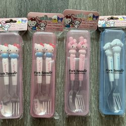 **3 Styles**Brand New Utencil Set-Spoon and Fork with Case