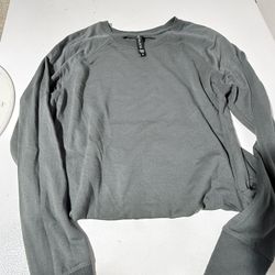 Athleta Mindset Green Sweatshirt Top Size Small