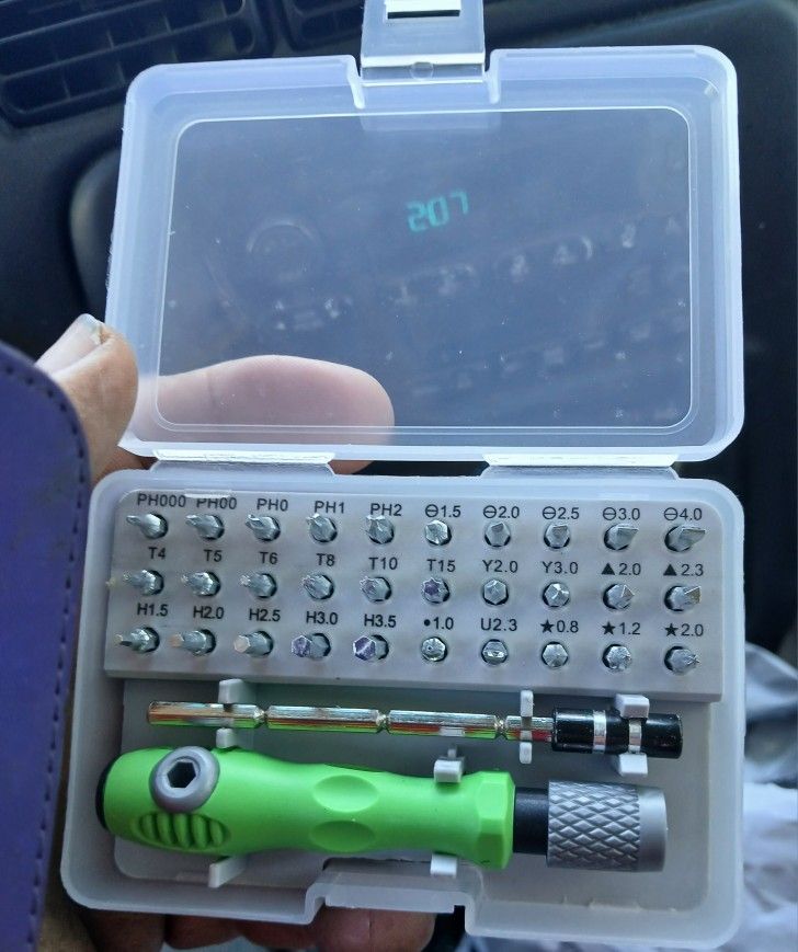 New In Case Miniature Bit Screwdriver Tool Set 8 Firm
