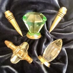 Antique Glass Crystal Perfume Bottle Stoppers Jewel Like