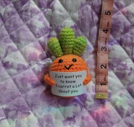 Crochet Carrot - "I carrot a lot about you."