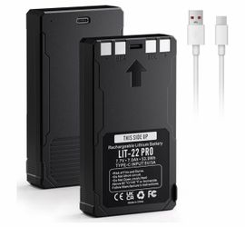 Fulpower 2-Pack 7000mAh LIT-22 Replacement Rechargeable Battery Compatible with Spypoint Trail Cameras