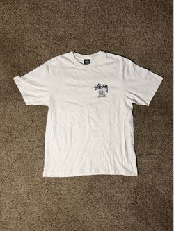 Stussy Classic Gear White T Shirt