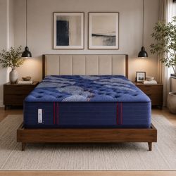 King Size Mattress 15” Sealy Posturepedic Elite Brenham II Medium Direct From Factory, Sealed in Plastic Ready for Same-Day Delivery 🚚