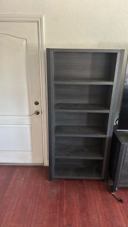 Two 5 level bookshelves