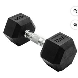 pair of 25 lb dumbbells 