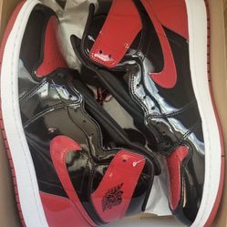 Jordan 1 Patent Bred Size 13 Men (damaged Box)