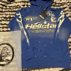 Hellstar hoodie blue