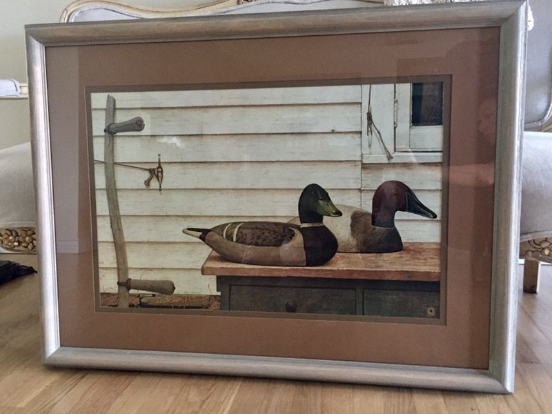Artwork ~ Artist Ken Davies ~ Gisler Mallard Duck Decoy Framed Lithograph