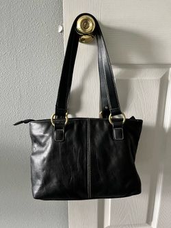Strada Genuine Leather Y2K Organizer Shoulder Bag Tote Purse Brown New with Tags
