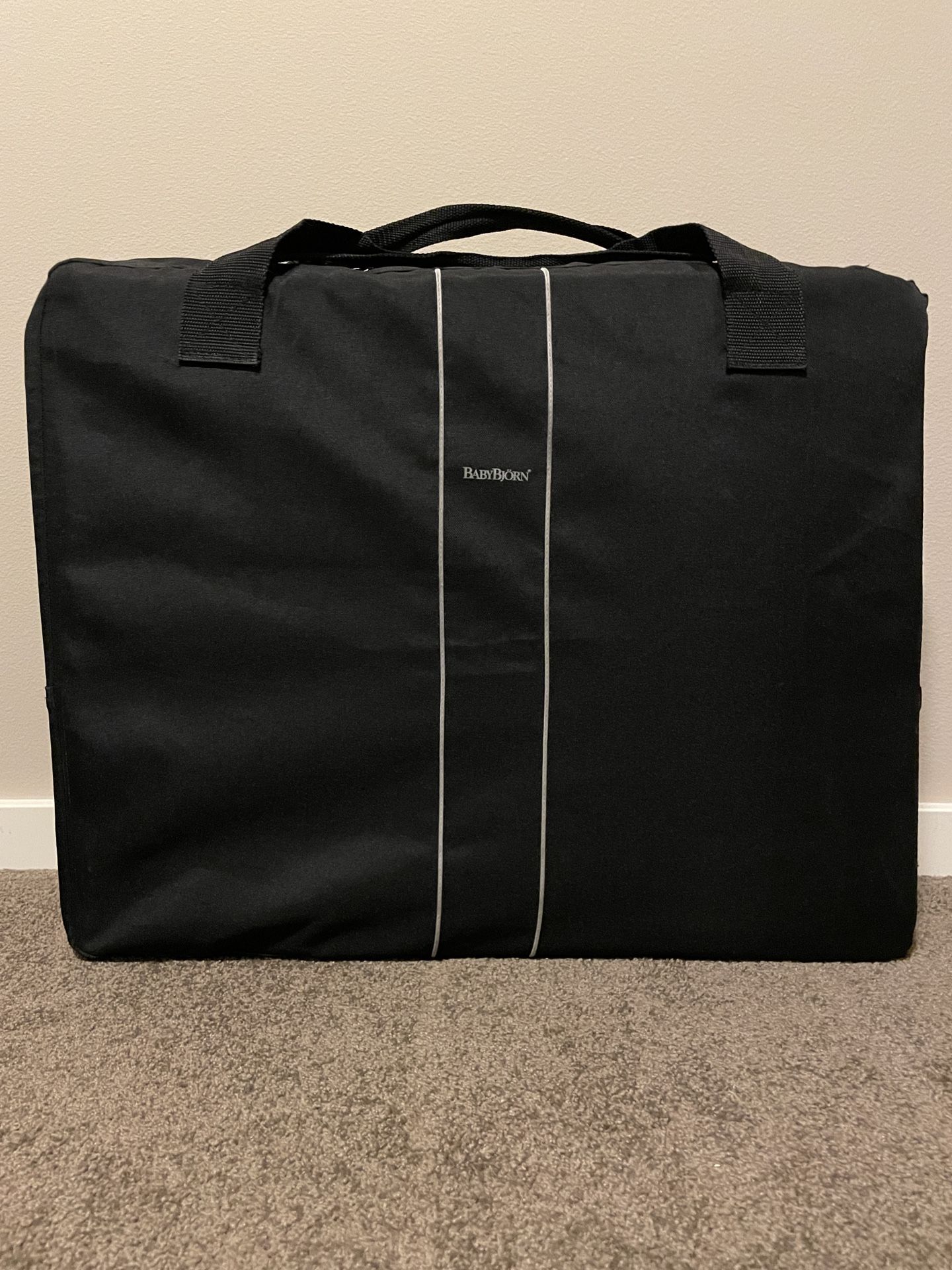 Baby Bjorn Travel Crib With Mattress And Fitted Sheet Purple for Sale