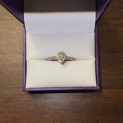 Rose Gold Tear Drop Ring 