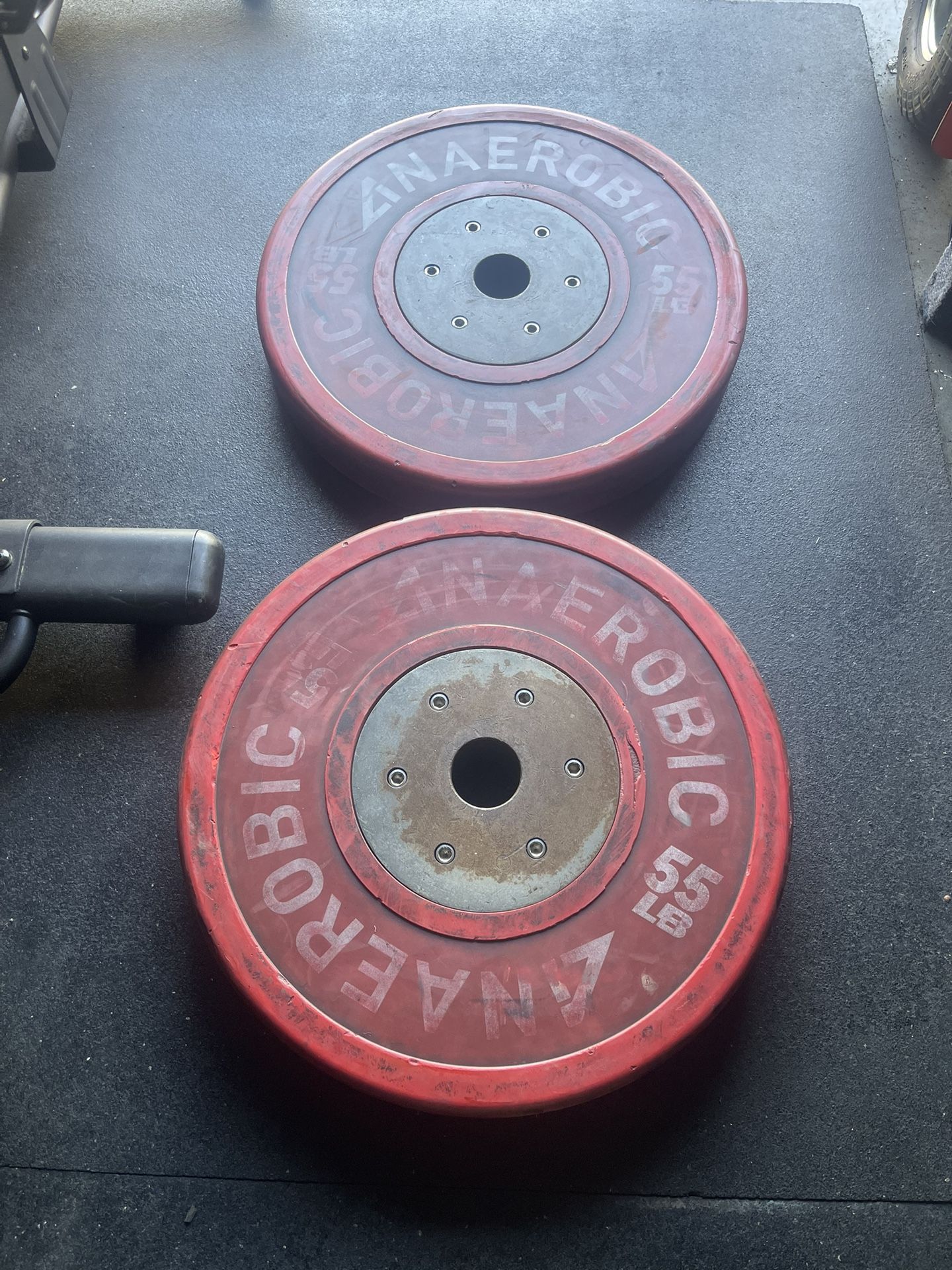 55 lbs Olympic Bumper Weight Plates…. Home Gym Fitness….