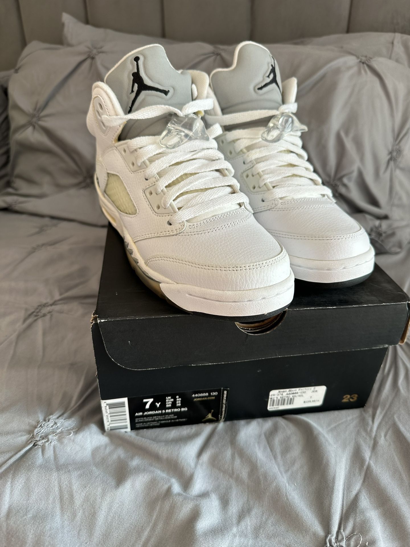 Jordan 5 Retro Metallic White (2015) GS