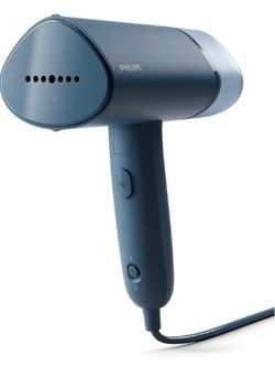 Philips 3000 Series Handheld Travel Steamer, Compact & Foldable, Fast Heat Up, 3.3oz capacity, up to 20g/min continuous steam, No Ironing Board Needed