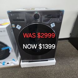 Ventless Washer Dryer Combo LG All In One 5.0 Cu. Ft. Mega Capacity With Inverter Heat Pump 