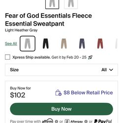 Fear Of GOD Essentials Tops And Bottoms 